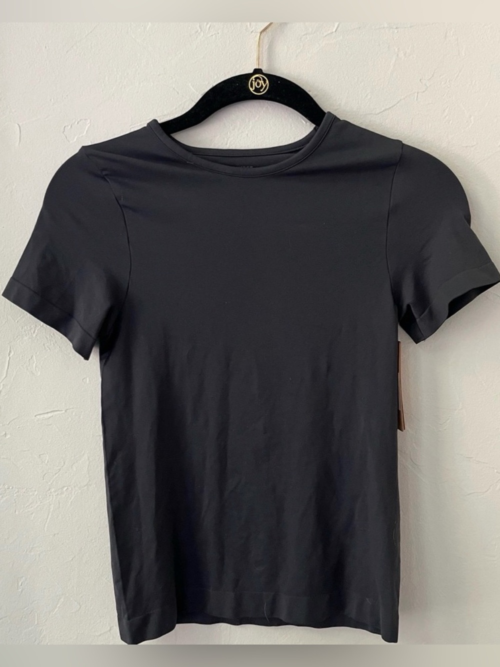 SKIMS Black Short Sleeve Crewneck Tee